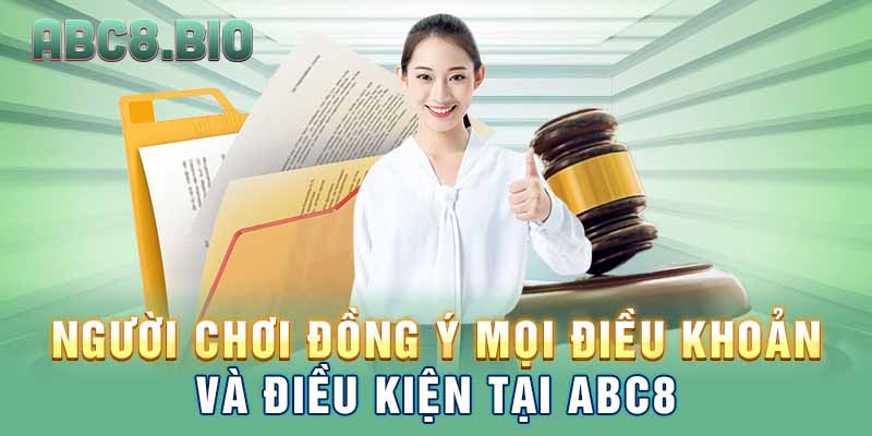 Người chơi đồng ý mọi điều khoản và điều kiện tại ABC8